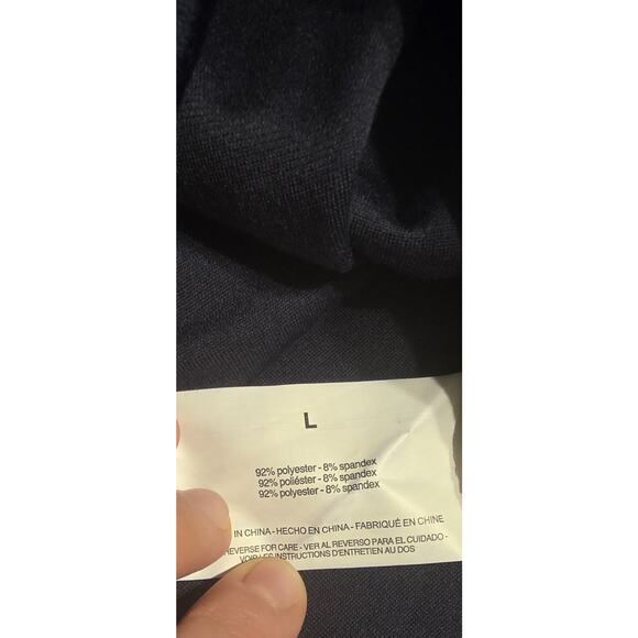 Gloria Vanderbilt top Shirt Lg Navy Blue Velour long sleeve cozy comfort NWT - Picture 9 of 9